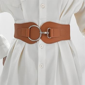 新品☆Round Buckle Leather Wide Belt XZQTIVE Women Suede Belt Fashion Leather Belts With Silver